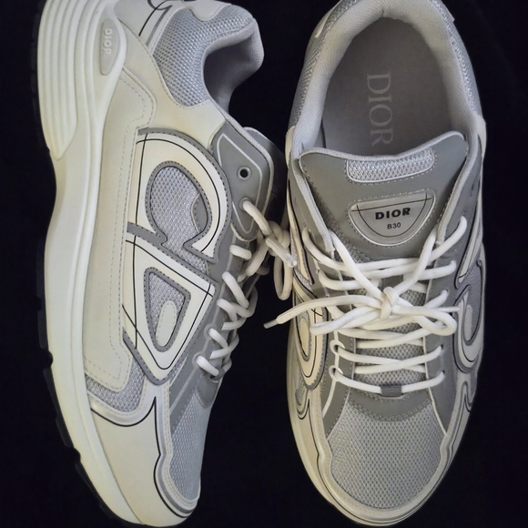 Dior Men's White and Gray Sneakers